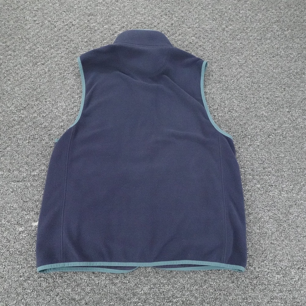 Brooks Brothers Fleece Vest Mens L Navy Blue Full Zip Golden Preppy Golf Casual - Picture 2 of 11